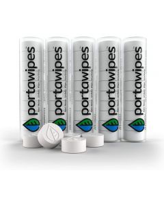 Portawipes Compressed Toilet Paper Tablet Coin Tissues - 50 Pack with 5 Carrying Cases ~ IN STOCK